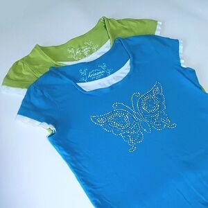 Arizona Blue and Green Rhinestone T-Shirts